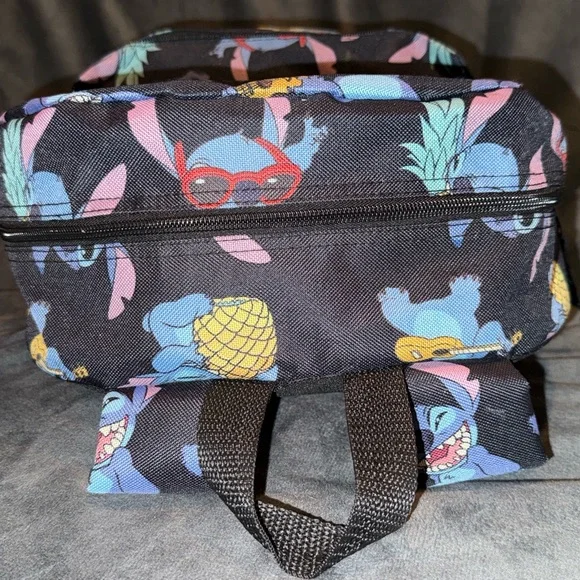 Disney Stitch 16” Full-Size Backpack Pineapple & Ukulele Guitar Allover Print - Picture 10 of 16